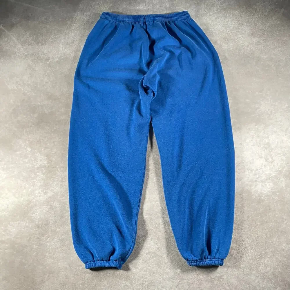 90s Hanes Soft Cozy Baggy Blue Sweatpants 30-32 Made in USA Sportsweat Athletic